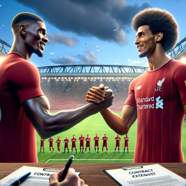 Liverpoolin tähtipelaajat Mohamed Salah ja Virgil van Dijk keskellä jatkosopimusneuvotteluja, tärkeä hetki seuran tulevaisuudelle.