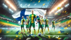 ADO Den Haagin pelaajat juhlivat voittoa jalkapallo-ottelussa.