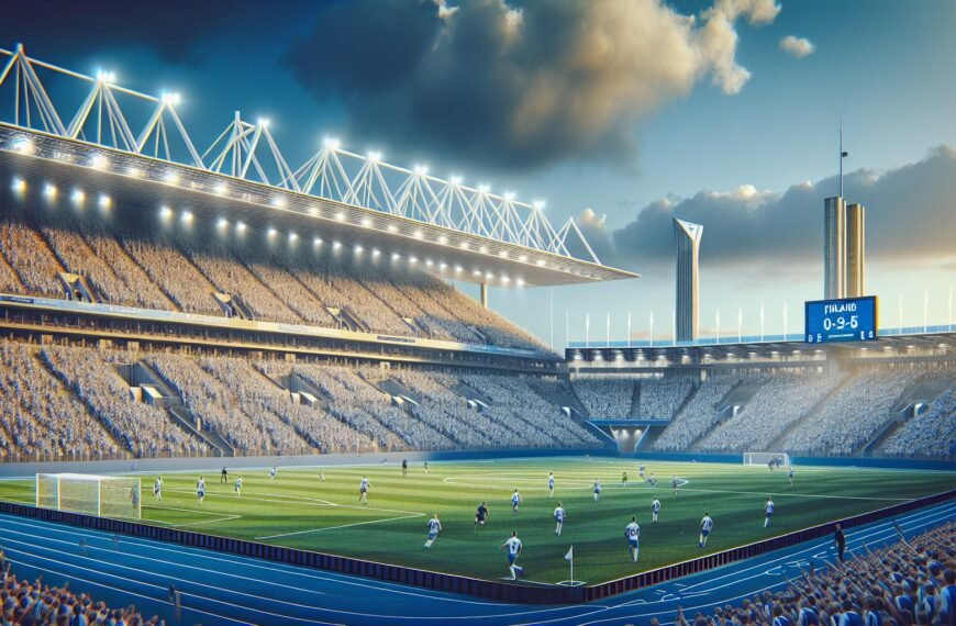 Huuhkajat valmistautuvat MM-karsintaotteluun Olympiastadionilla Helsingissä.