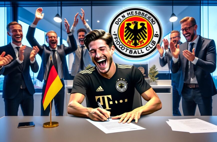 Joshua Kimmich allekirjoittamassa uutta jatkosopimusta Bayern Münchenin kanssa