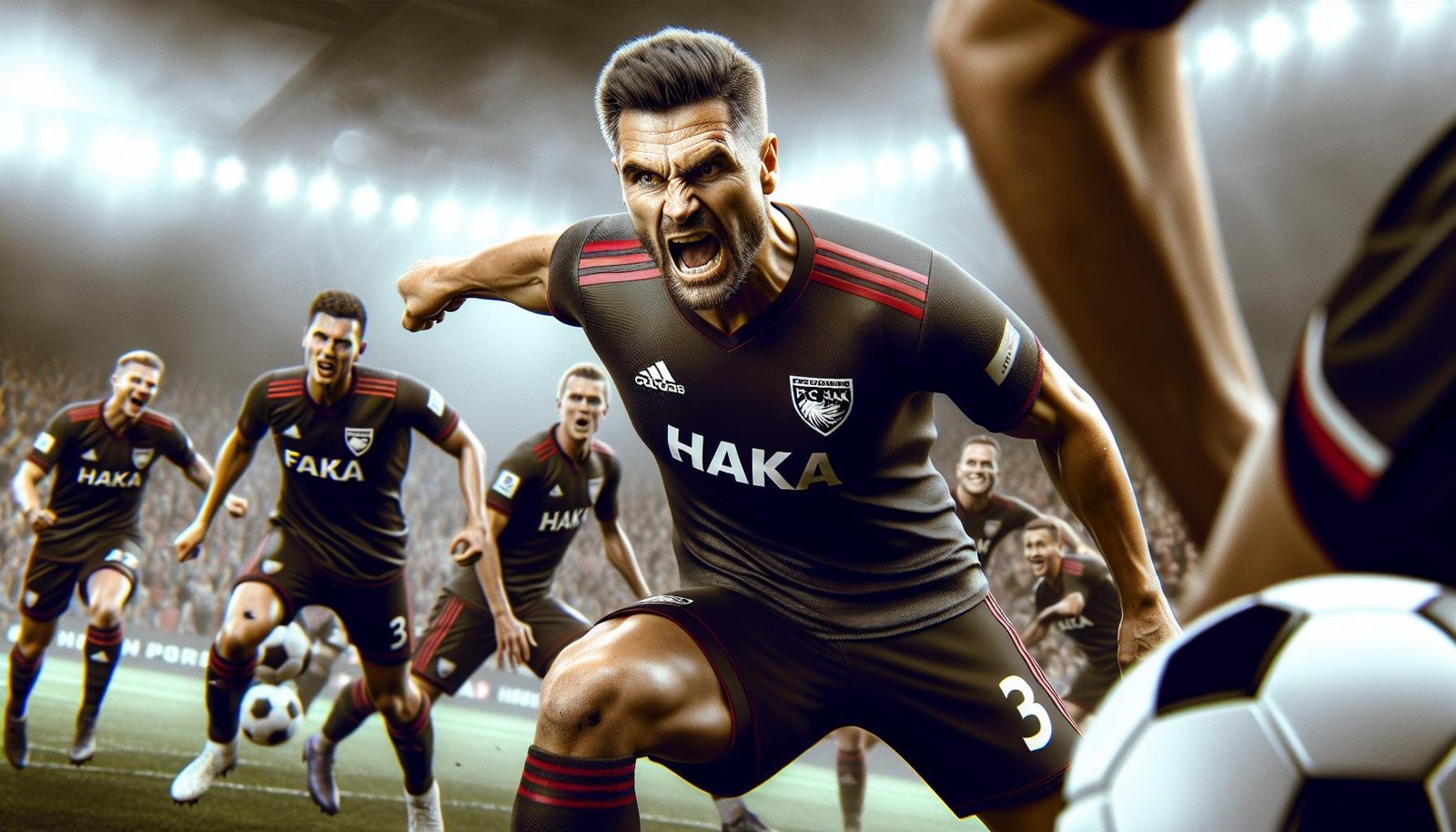 Arlind Sejdiu valmistautumassa FC Hakan kauden avaukseen Tehtaan kentällä, korostaen joukkueen aggressiivista pelityyliä