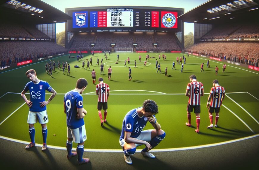 Ipswich Town, Leicester City ja Southampton putoavat Valioliigasta kaudella 2025 – pettymys kentällä ja uudet haasteet edessä Mestaruussarjassa