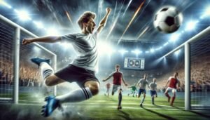 Rasmus Tikkanen juhlii voitto-osumaansa KuPS:n ja Jaron välisessä Veikkausliiga-ottelussa Väre Areenalla