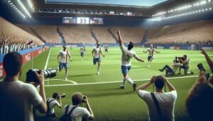 Alexander Sörloth juhlii historiallista hattutemppuaan Atlético Madridin paidassa La Liga -ottelussa Real Sociedadia vastaan