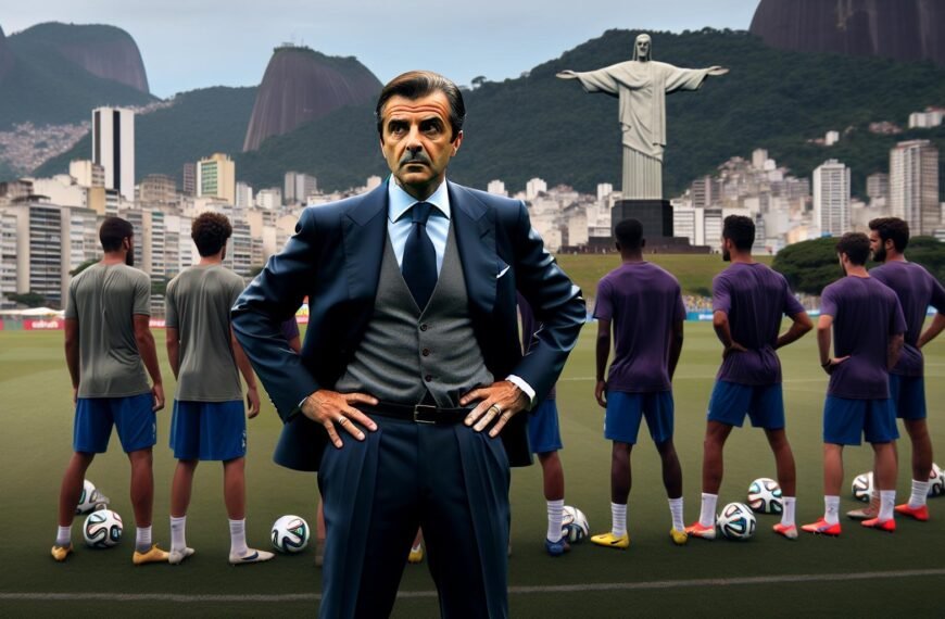 Carlo Ancelotti esittäytyy uutena Brasilian maajoukkueen päävalmentajana jalkapallon suurturnausten kynnyksellä