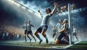 FF Jaron pelaajat juhlivat voitto-osumaa FC Hakaa vastaan Tehtaan kentällä Veikkausliigan ottelussa