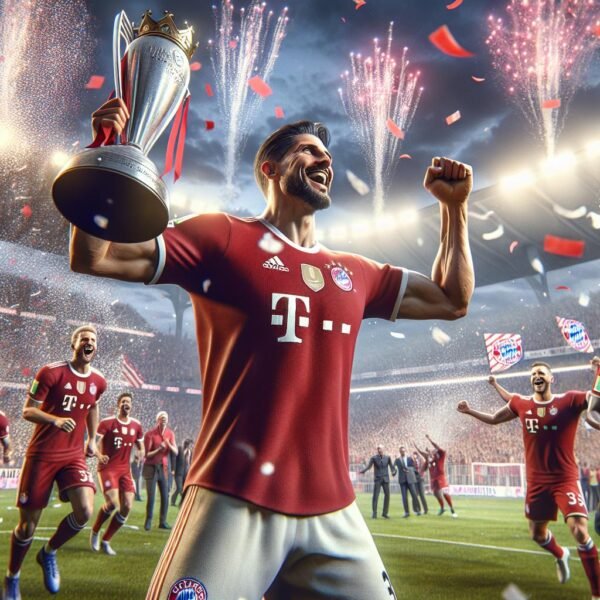 Harry Kane juhlii ensimmäistä Bundesliiga-mestaruuttaan Bayern Münchenin riveissä