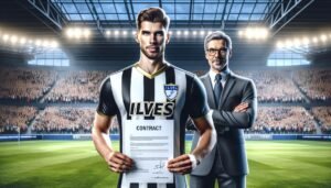 Joona Veteli juhlii Ilveksen väreissä jatkosopimustaan, joka vahvistaa seuran keskikenttää kauden 2027 loppuun asti.