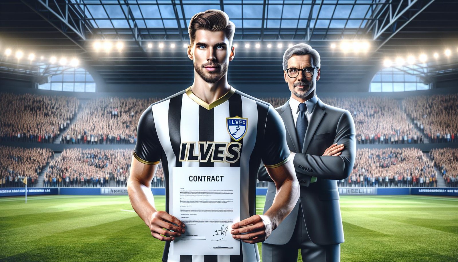 Joona Veteli juhlii Ilveksen väreissä jatkosopimustaan, joka vahvistaa seuran keskikenttää kauden 2027 loppuun asti.