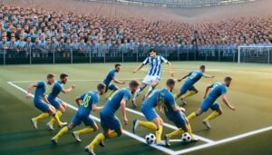 Suomen U21-joukkueen pelaajat pettyneinä kentällä EM-karsintaottelun jälkeen Ukrainaa vastaan