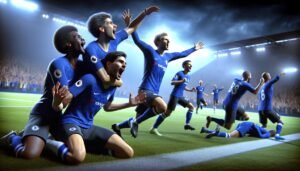 HJK:n pelaajat juhlivat voittoa kotikentällään Veikkausliiga-ottelussa AC Oulua vastaan.