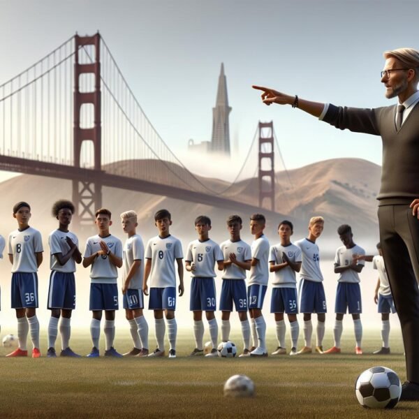 Suomalaisvalmentaja Antti Ronkanen kehittämässä nuoria jalkapallolahjakkuuksia Pathway Soccer -valmennuskeskuksessa Kaliforniassa