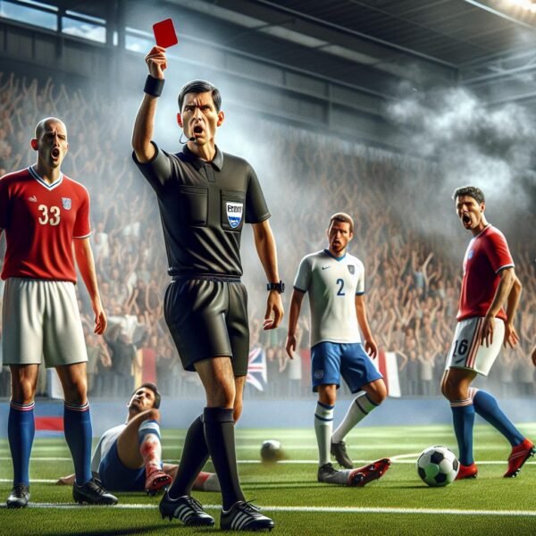 Erotuomari Oliver Reitala antaa punaisen kortin Ilveksen Joona Vetelille Veikkausliigan HJK–Ilves-ottelussa