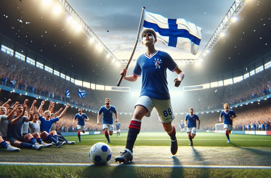 Oliver Antman juhlii onnistunutta debyyttiään Glasgow Rangersin paidassa Mestareiden liigan karsintaottelussa.