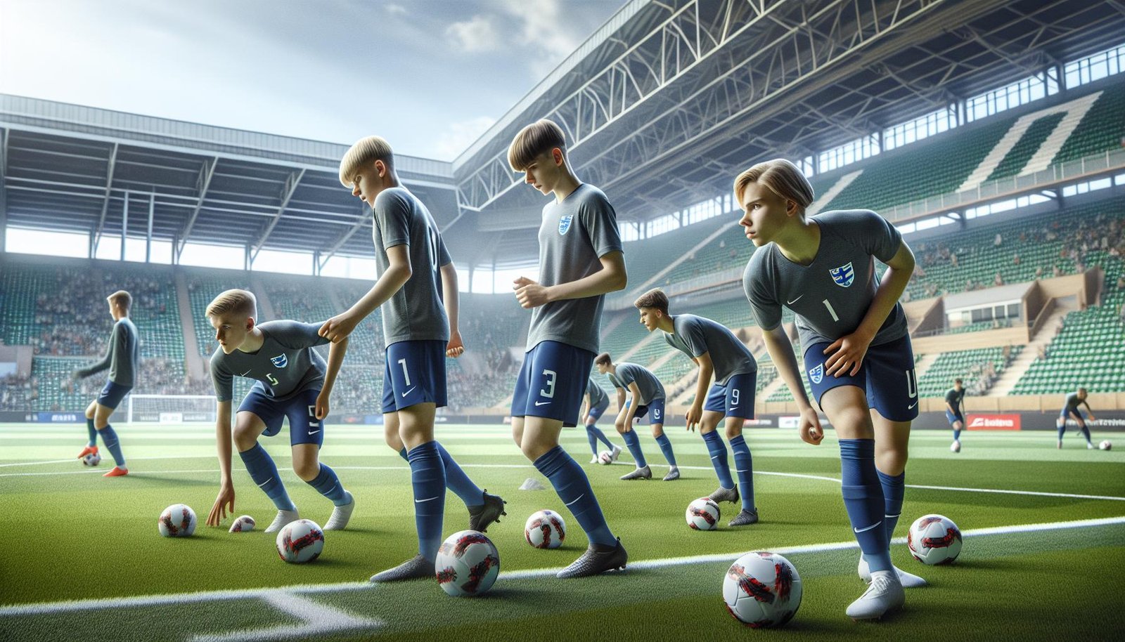 Pikkuhuuhkajien pelaajat valmistautuvat EM-karsintaotteluun San Marinoa vastaan Veritas Stadionilla Turussa