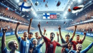 Suomen U16-jalkapallomaajoukkue juhlii murskavoittoa Virosta Eerikkilän kentällä osana voittoisaa turnausta
