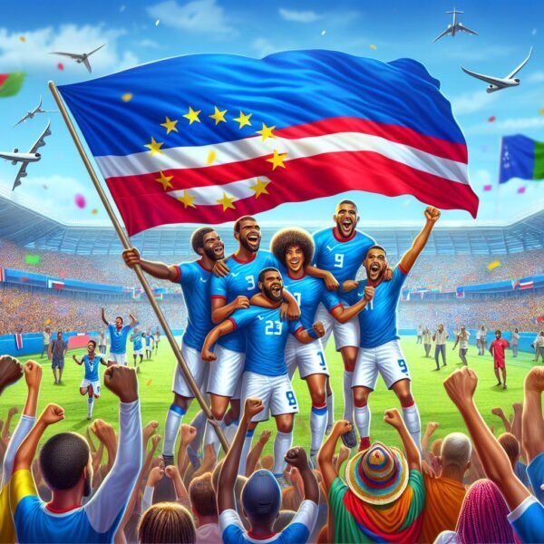 Kap Verden jalkapallomaajoukkue juhlii historiallista MM-kisapaikkaa