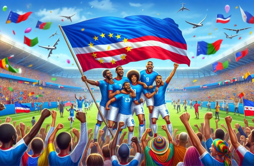 Kap Verden jalkapallomaajoukkue juhlii historiallista MM-kisapaikkaa