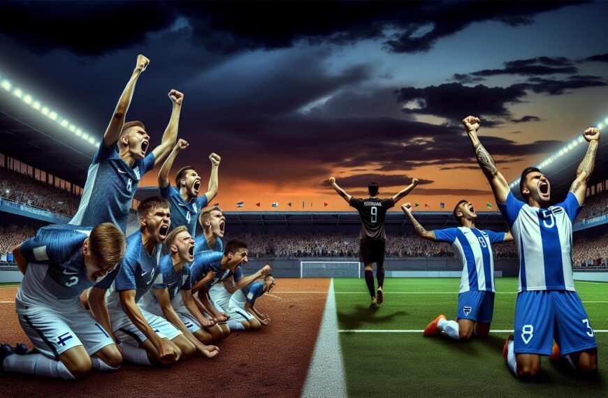 Pikkuhuuhkajat juhlii johtomaaliaan EM-karsintaottelussa Espanjaa vastaan ennen espanjalaisten loppuhetkien nousua voittoon.