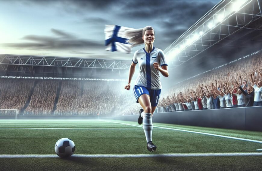 Suomalainen jalkapalloilija Emma Koivisto juhlii voittomaalia AC Milanin paidassa Serie A:n ottelussa Genoaa vastaan, korostaen suomalaisten naispelaajien vaikutusta Euroopan huippusarjoissa.