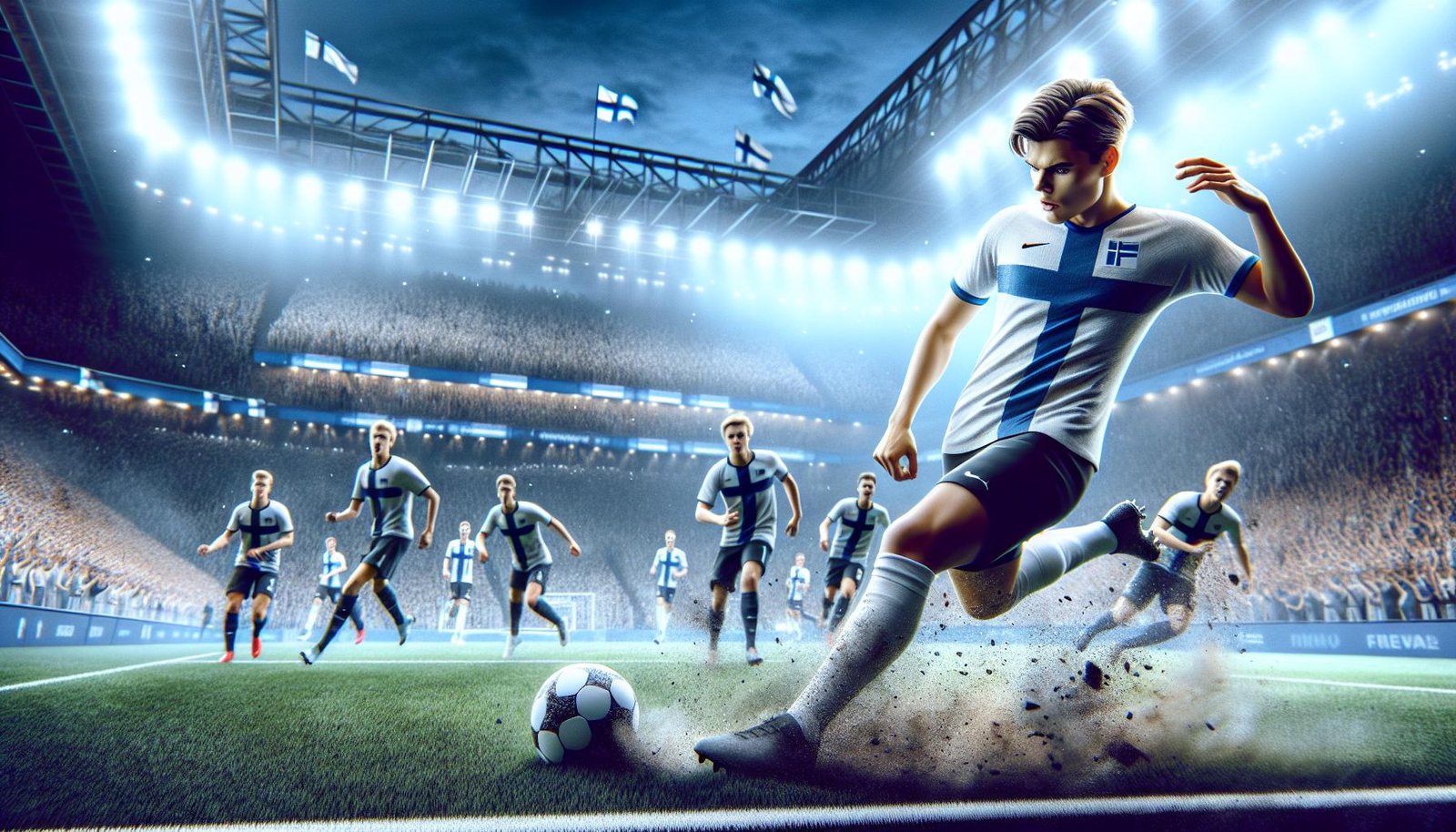 Suomalainen keskikenttäpelaaja Naatan Skyttä juhlii maalia FC Kaiserslauternin paidassa vierasvoitossa Saksassa.