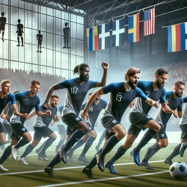 Huuhkajat valmistautuvat ratkaiseviin MM-karsintaotteluihin Liettuaa ja Hollantia vastaan Olympiastadionilla Helsingissä ja Amsterdamissa. Kuvassa päävalmentaja Jacob Friis johtamassa harjoituksia energisenä ja keskittyneenä.