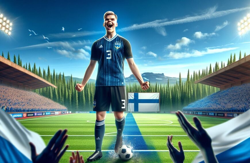 FC Interin puolustaja Jussi Niska ensimmäistä kertaa Huuhkajien paidassa valmistautumassa debyyttiotteluunsa.