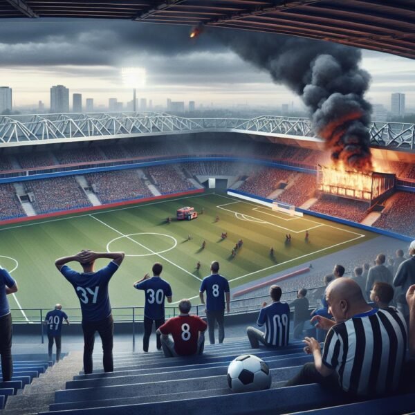 Tehtaan kentän päätykatsomo tulipalon jäljiltä – FC Haka kohtaa uuden kriisin Valkeakoskella