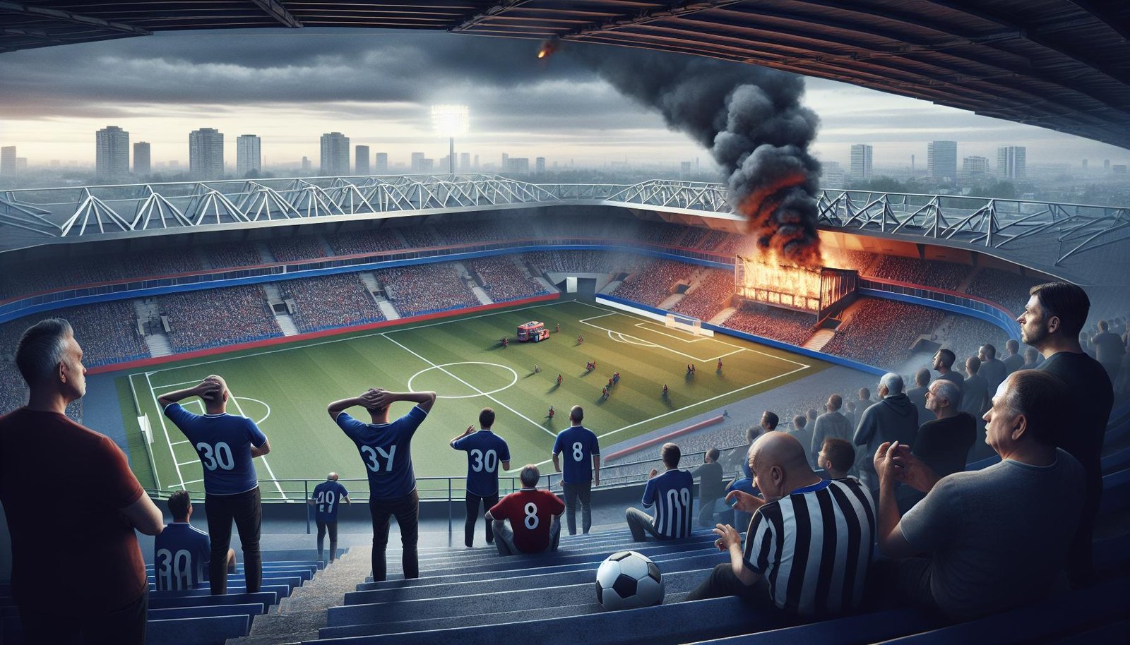 Tehtaan kentän päätykatsomo tulipalon jäljiltä – FC Haka kohtaa uuden kriisin Valkeakoskella