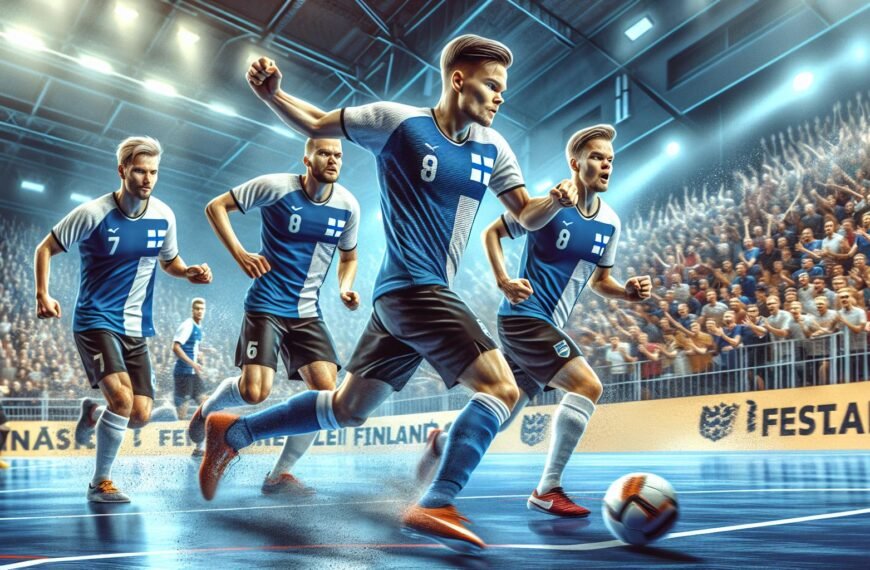 Suomen futsal B-maajoukkue juhlii 4-0 voittoa Virosta vauhdikkaassa ottelussa, jossa Eero Kaisto oli avainhahmo kahdella maalillaan.