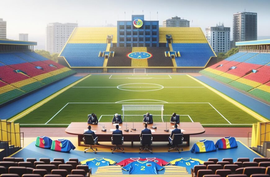 Gabonin jalkapallomaajoukkueen pelaajat katsovat pettyneinä kentällä Afrikan mestaruuskisojen tappion jälkeen