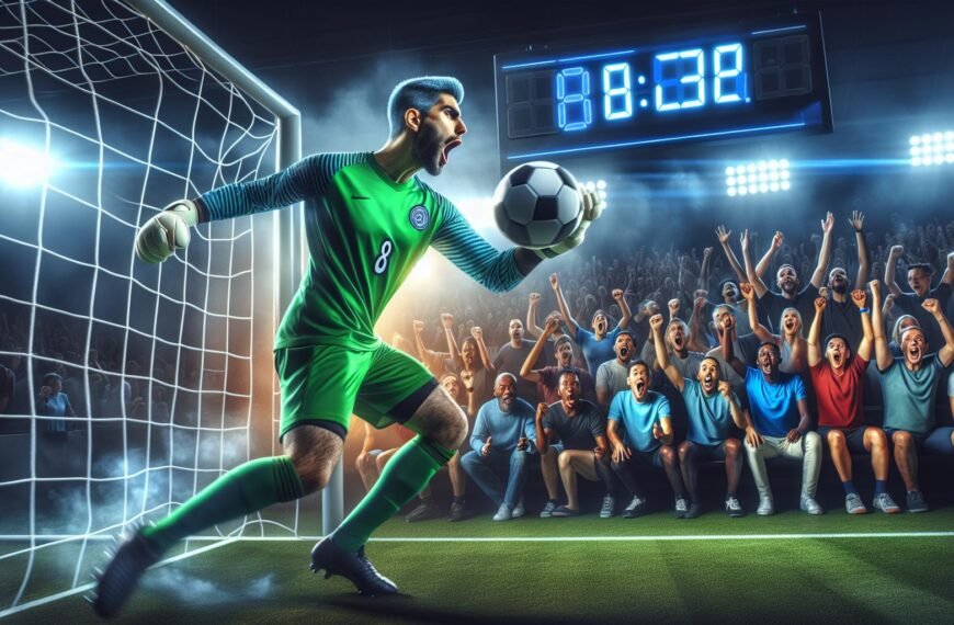 Maalivahti valmistautuu palauttamaan pallon alle kahdeksassa sekunnissa uuden jalkapallosäännön mukaisesti kaudella 2026