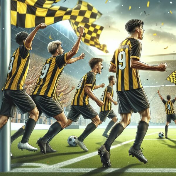 KuPS:n pelaajat juhlivat voitokasta Kansallisen Cupin avausottelua IF Gnistania vastaan Helsingissä.