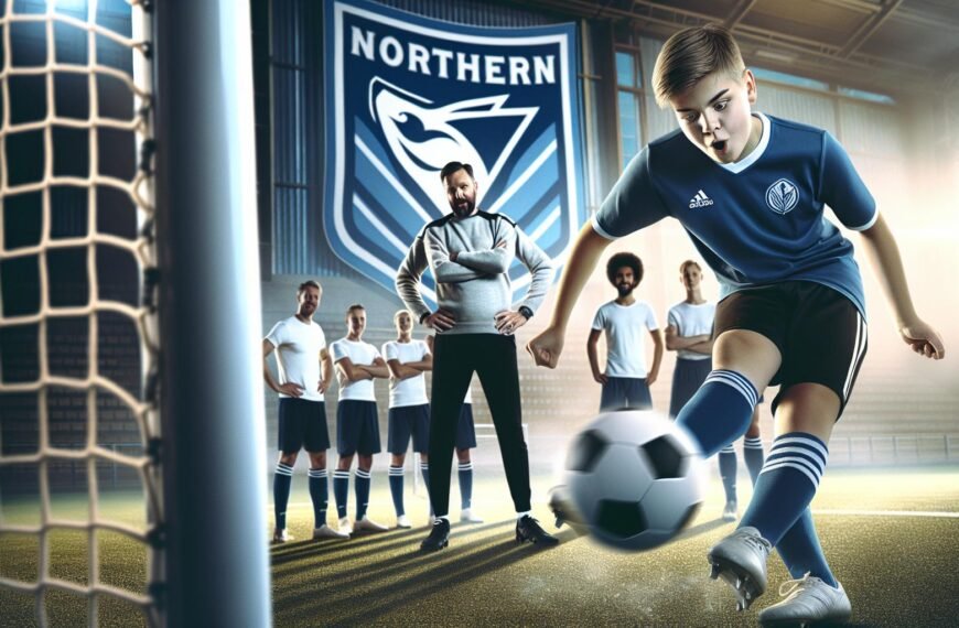 Nuori puolustajalupaus Alex Lietsa AC Oulun peliasussa valmistautumassa Veikkausliigan otteluun