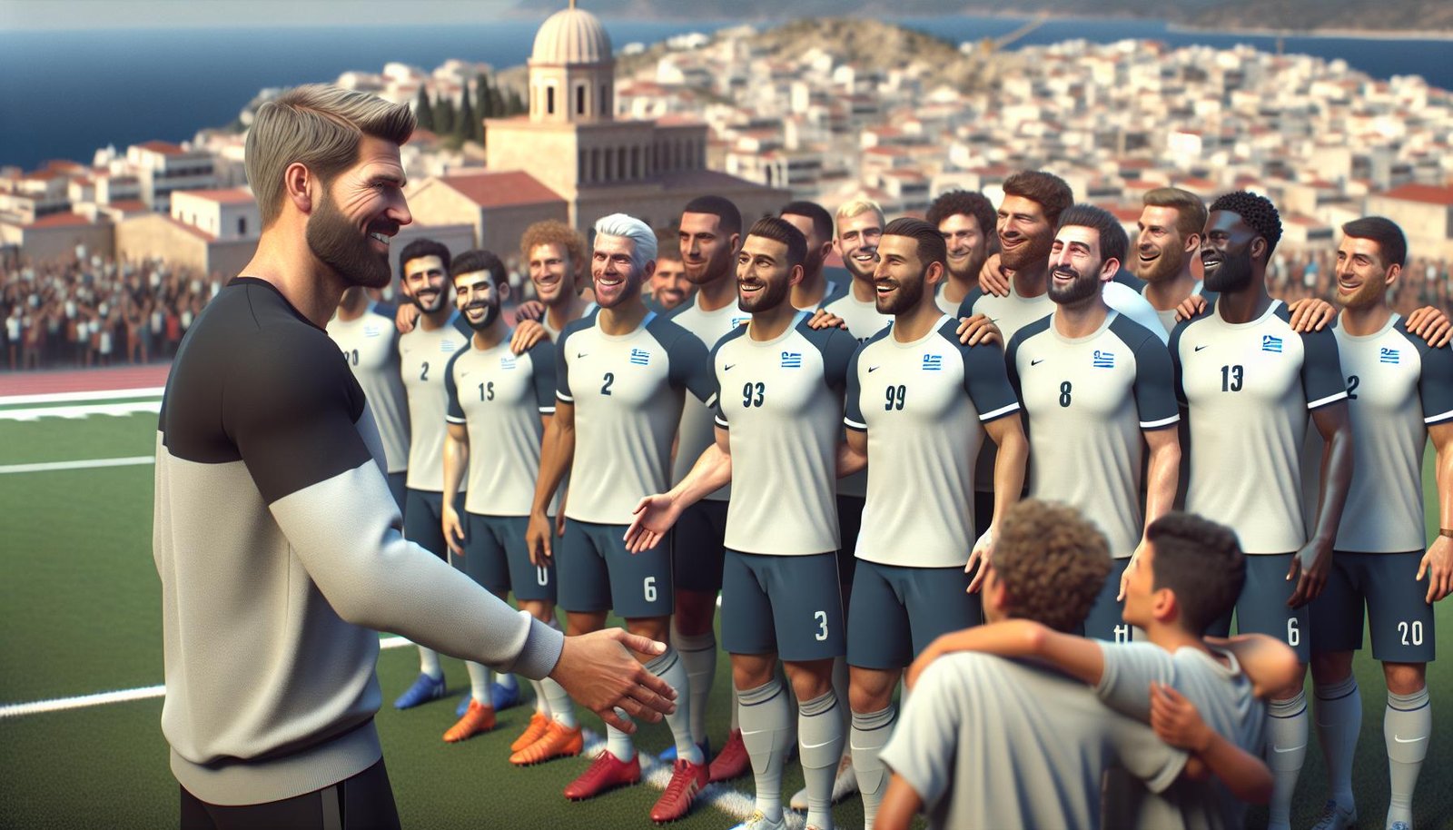 Shefki Kuqi jalkapallokentän laidalla valmentajatehtävissä, intensiivinen ilme kasvoillaan. Entinen huippuhyökkääjä on nyt kokenut valmentaja, joka hakee uusia haasteita kansainvälisellä urapolullaan.