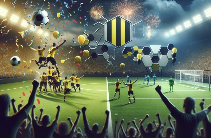 Atalanta Bergamasca Calcio juhlimassa unohdumatonta nousuaan Borussia Dortmundia vastaan Mestarien liigan pudotuspelivaiheessa