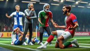 Portugali kohtaa Suomen U17-maajoukkueen jalkapallo-ottelussa ja voittaa 5-0.