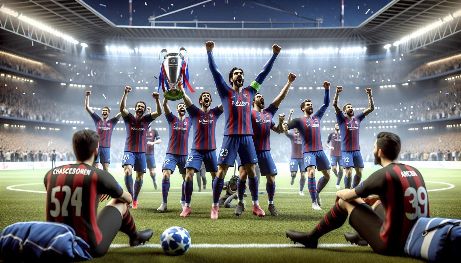 Barcelonan ja Newcastlen välinen Mestarien liigan ottelu, jossa Barcelona voitti maalein 7–2 ja eteni puolivälieriin.