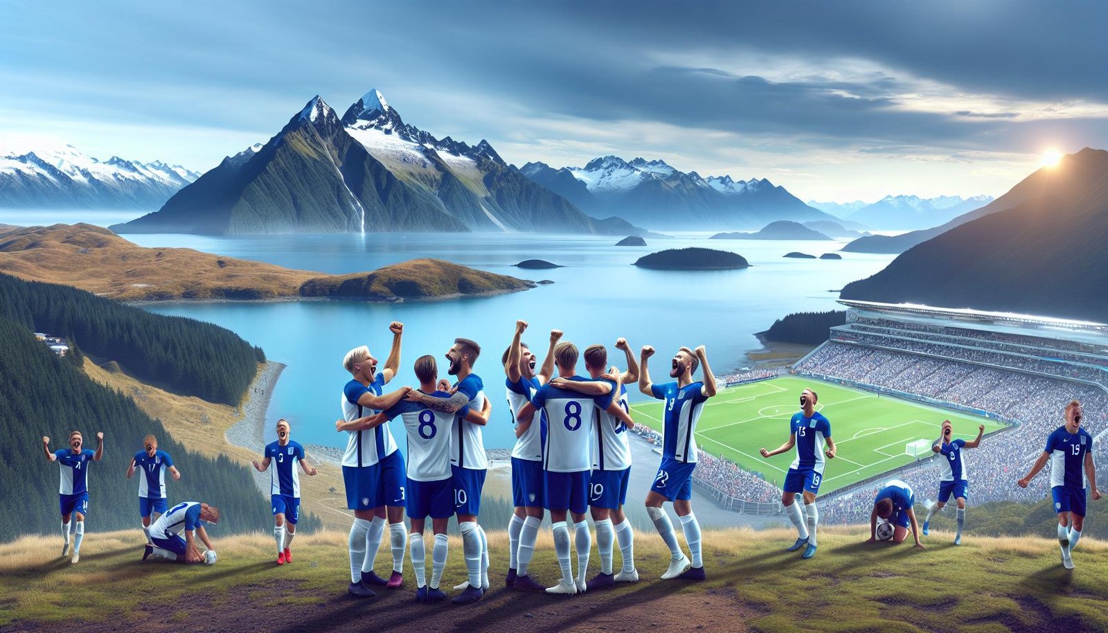 Suomen Huuhkajat pelaavat jalkapallo-ottelua Fifa Series -turnauksessa Uudessa-Seelannissa.