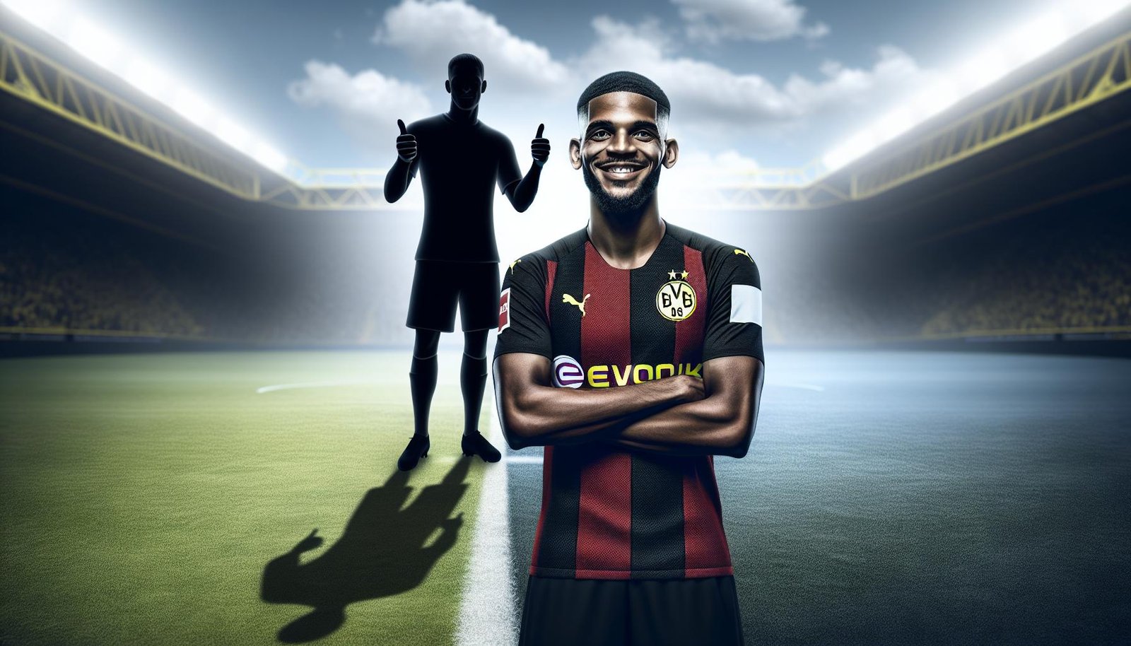 Jadon Sancho Dortmundin pelipaidassa, miettien mahdollista paluutaan seuraan.