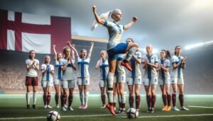 Suomen U17-tyttöjen maajoukkue, Pikkuhelmarit, juhlimassa suurta voittoa Latvian joukkueesta EM-karsinnoissa, kun Olivia Oulasvirta teki neljä maalia ja Suomen hyökkäyspeli oli ylivoimaista.