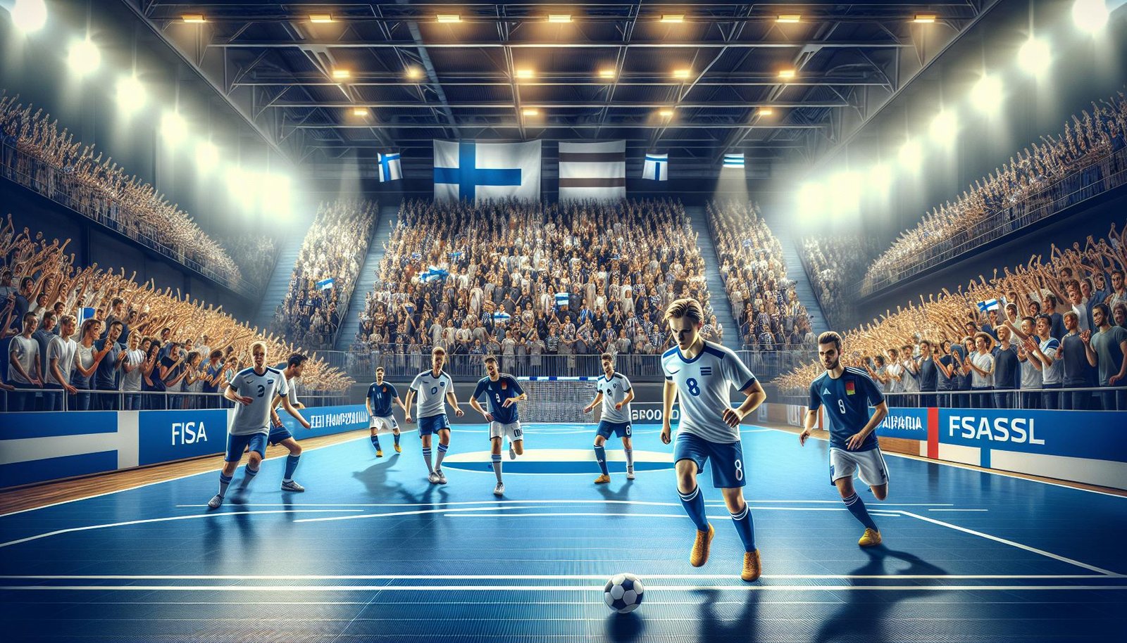 Suomen futsalmaajoukkue valmistautuu kohtaamaan Espanjan hallitsevan Euroopan mestarin.