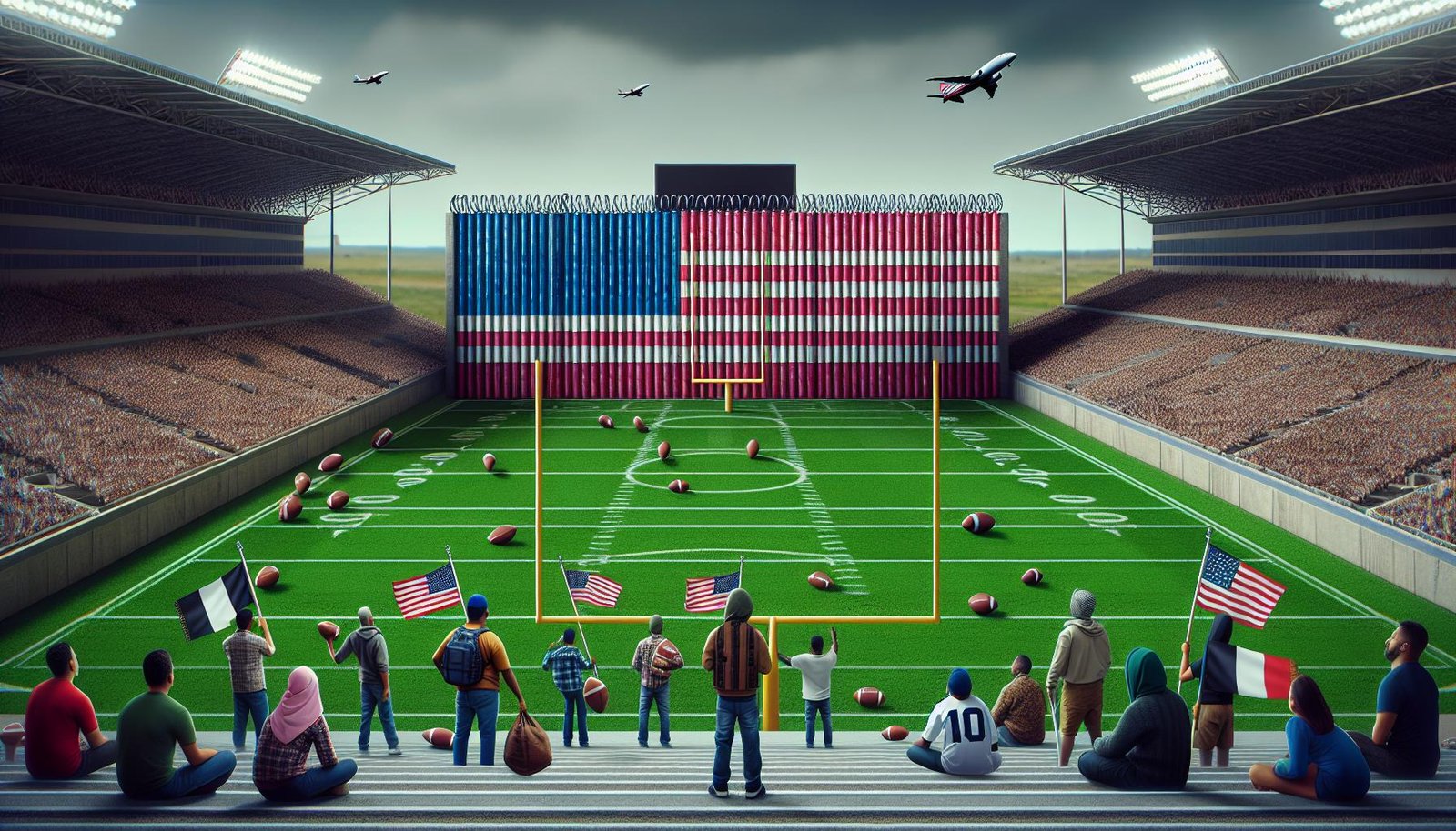 Fifan presidentti Gianni Infantino keskustelemassa Yhdysvaltojen maahanmuuttopolitiikan haasteista kesän jalkapallon MM-kisojen järjestämisessä.