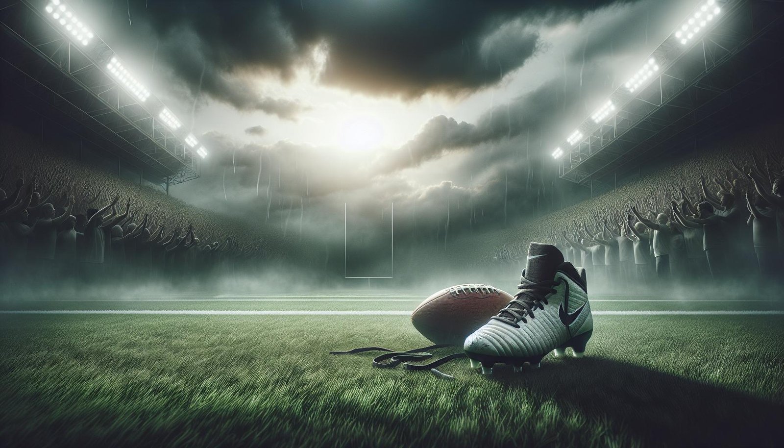 Maaria Roth, HJK:n ja Helmareiden kapteeni, istumassa jalkapallokentän laidalla polvituessa, hymyillen kannustavasti joukkueelleen toipumisjakson aikana.