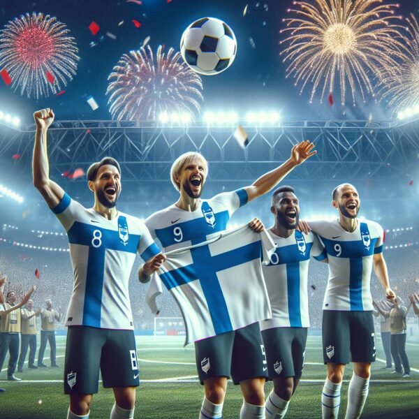 Huuhkajat juhlii voittoa Uuden-Seelannin FIFA Series -turnauksessa
