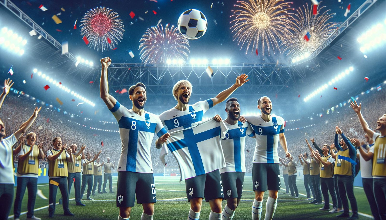 Huuhkajat juhlii voittoa Uuden-Seelannin FIFA Series -turnauksessa