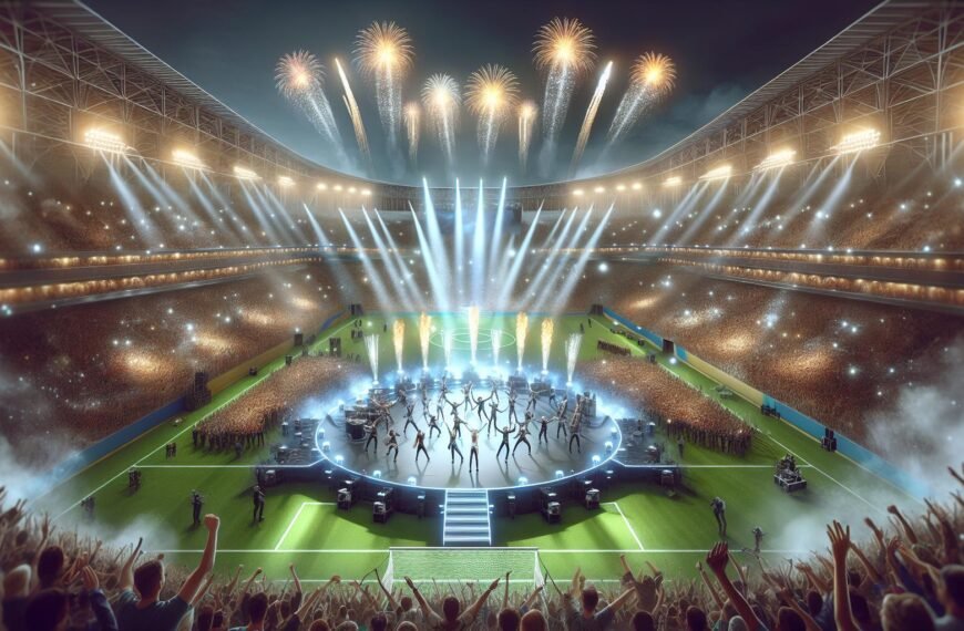 Coldplayn Chris Martin esiintyy jalkapallon MM-kisojen 2026 puoliaikashow'ssa New Jerseyssä, yhdistäen jalkapallon ja viihteen spektaakkeliksi.