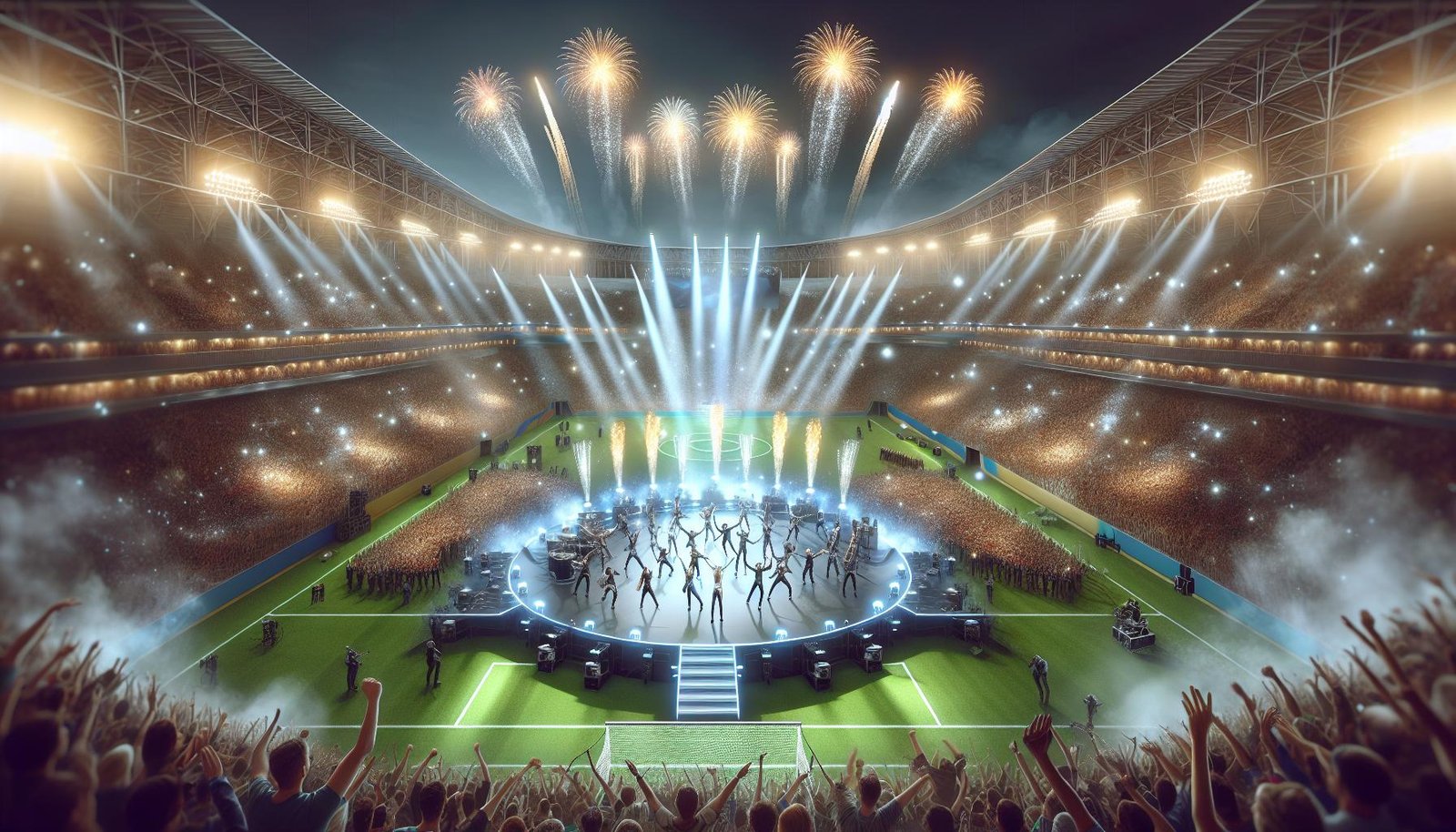 Coldplayn Chris Martin esiintyy jalkapallon MM-kisojen 2026 puoliaikashow'ssa New Jerseyssä, yhdistäen jalkapallon ja viihteen spektaakkeliksi.