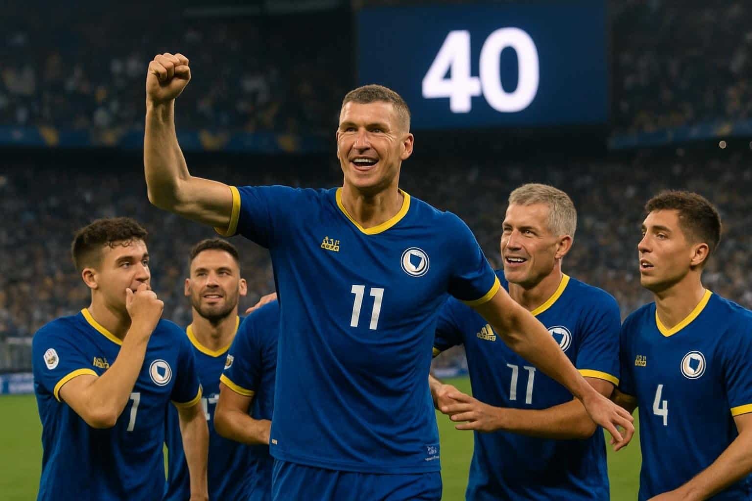 Bosnia-Hertsegovinan kokenut hyökkääjä Edin Džeko johtaa maajoukkueensa 40-vuotiaana 2026 MM-kisoihin.