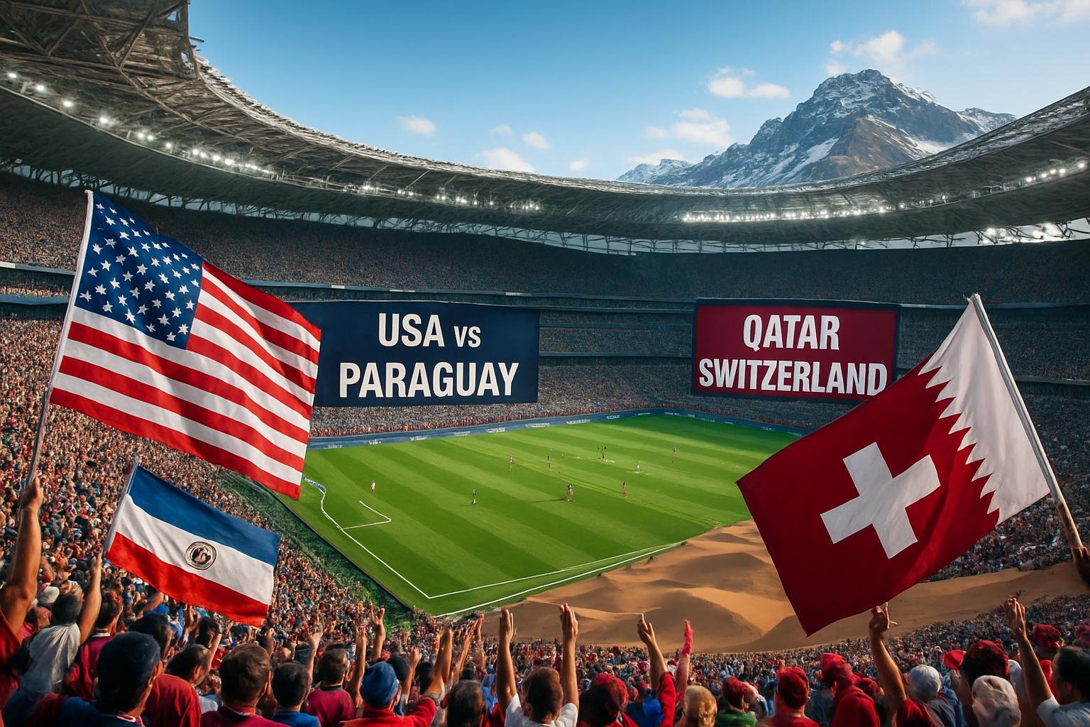 Jalkapallon MM-kisat 2026 ottelut USA-Paraguay ja Qatar-Sveitsi